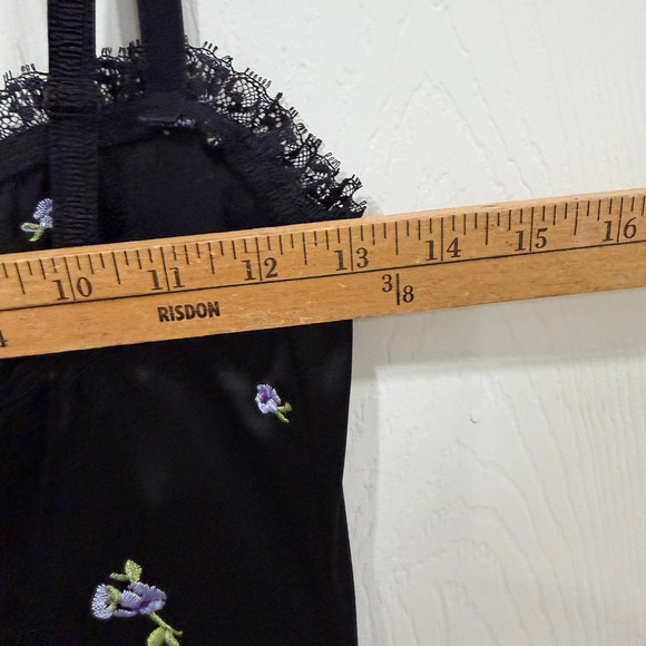 Widow Enchanted Forest Embroidered Floral Lace Trim‎ Mini Dress small s - Picture 7 of 8